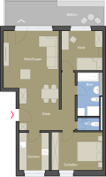 895€ x 3ZW x 80,60qm x 13,89qm Dachterasse